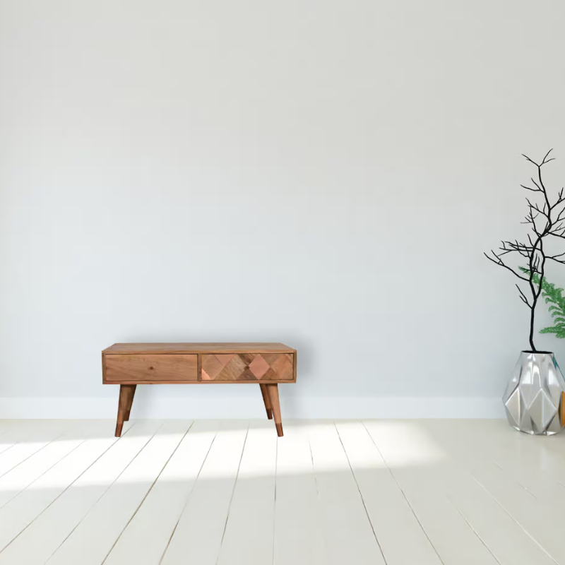 Brass Inlay Coffee Table