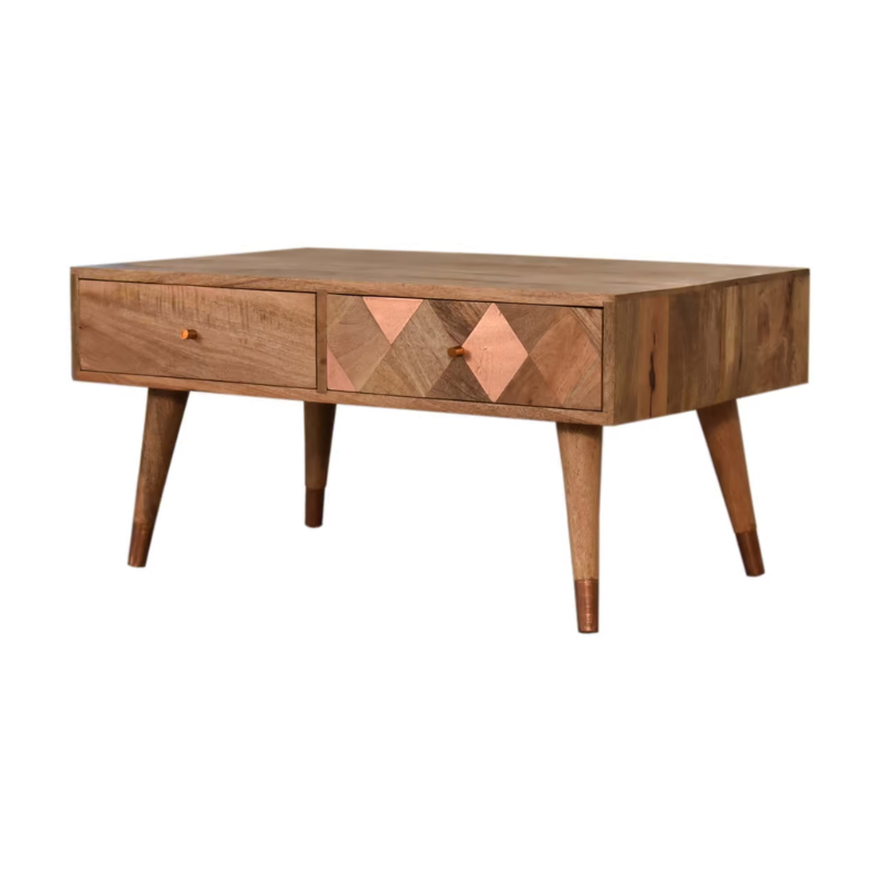Brass Inlay Coffee Table