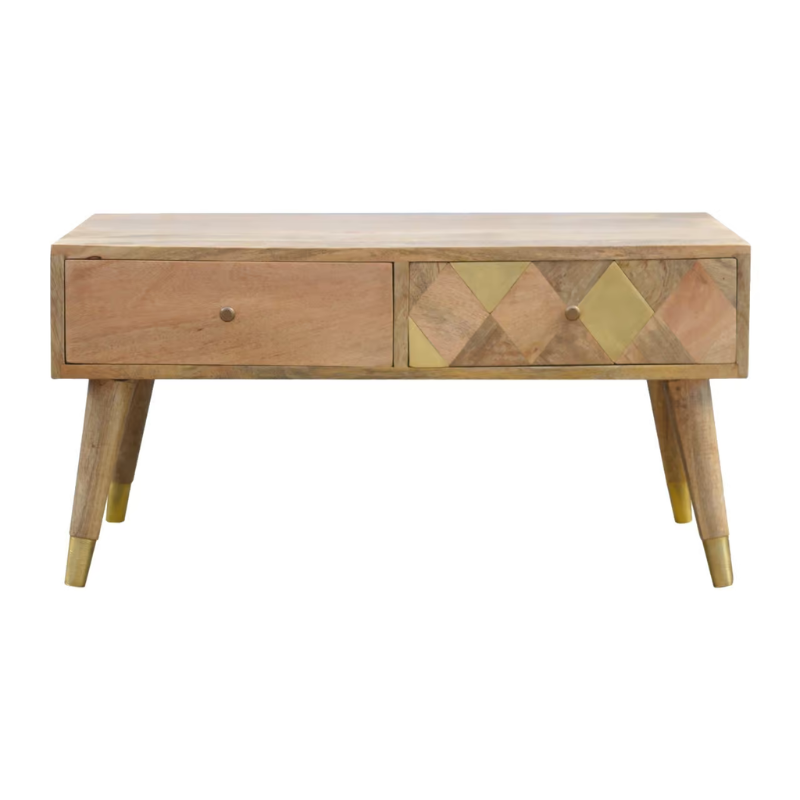 Brass Inlay Coffee Table