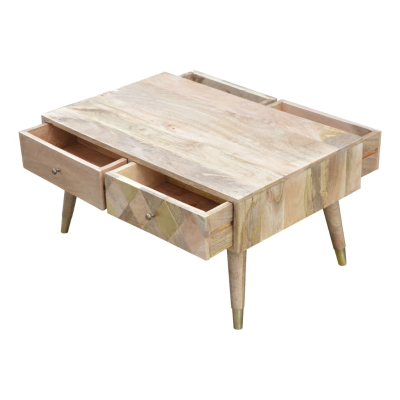 Brass Inlay Coffee Table